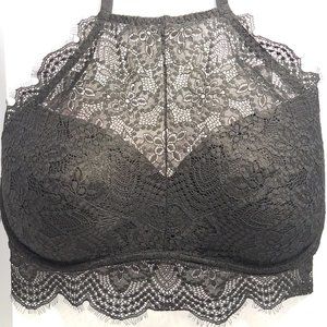 PINK Push Up Padded Black Lace Bralette Black Size L (DD) EXCELLENT